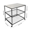 ZERNEIL 3-Tier Rolling Kitchen Cart, Movable Food Prep & Work
