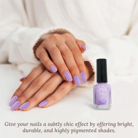 P2P Nails Vegan Purple Nail Gel Polish - Quick Dry Nail Polish - Smooth Texture Nail Gel in Vibrant Colors - Natural Shine Scratch Free Gel Polish (Thistle)