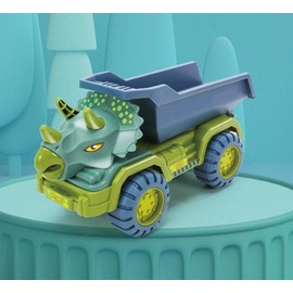 COOLSTUFFX Dinosaur Dump Truck Tipper for Toddler Boys Girls Birthday Party Gift (Dump Truck - Triceratops Head)