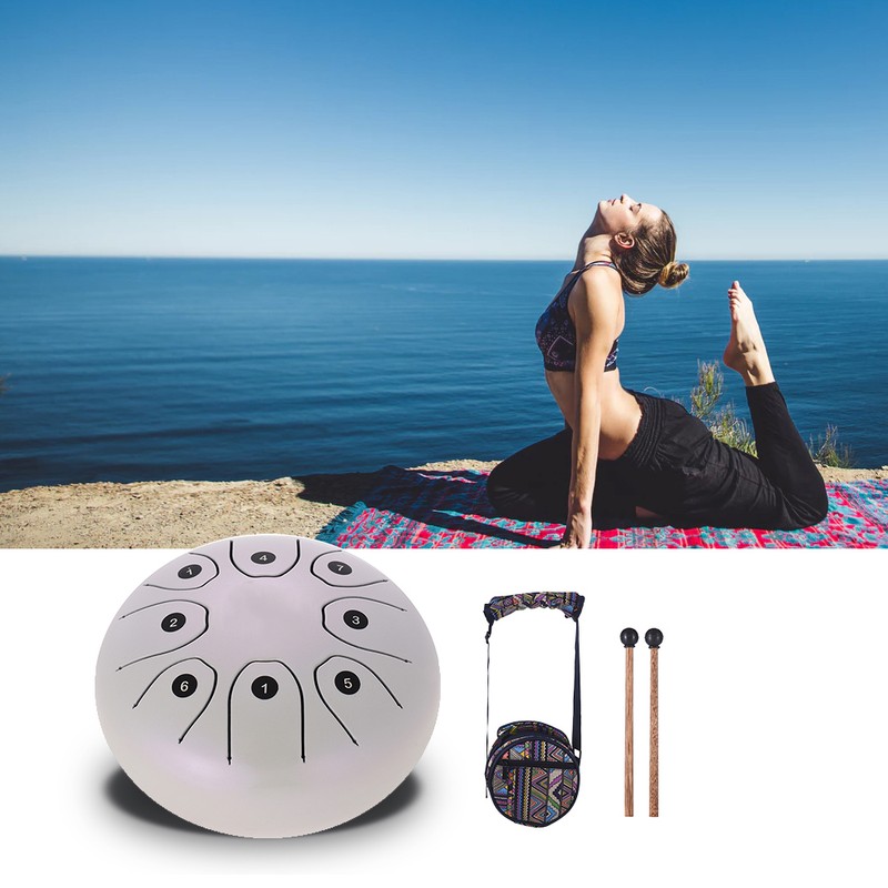 5.5 Inch Mini 8-Tone Steel Tongue Drum C Key Percussion