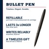 Fisher Space Pen Matte Black Bullet Pen, Pressurized Ballpoint Pen,