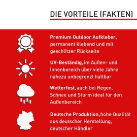 11 x Sticker Video Surveillance – A6 (14.8 x 10.5 cm) – Sign – Warning Sign – Warning Video Surveillance for Windows and Doors – Warning for Outside – V2