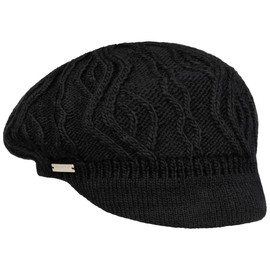 Seeberger Annelie Knit Newsboy Cap Women, black