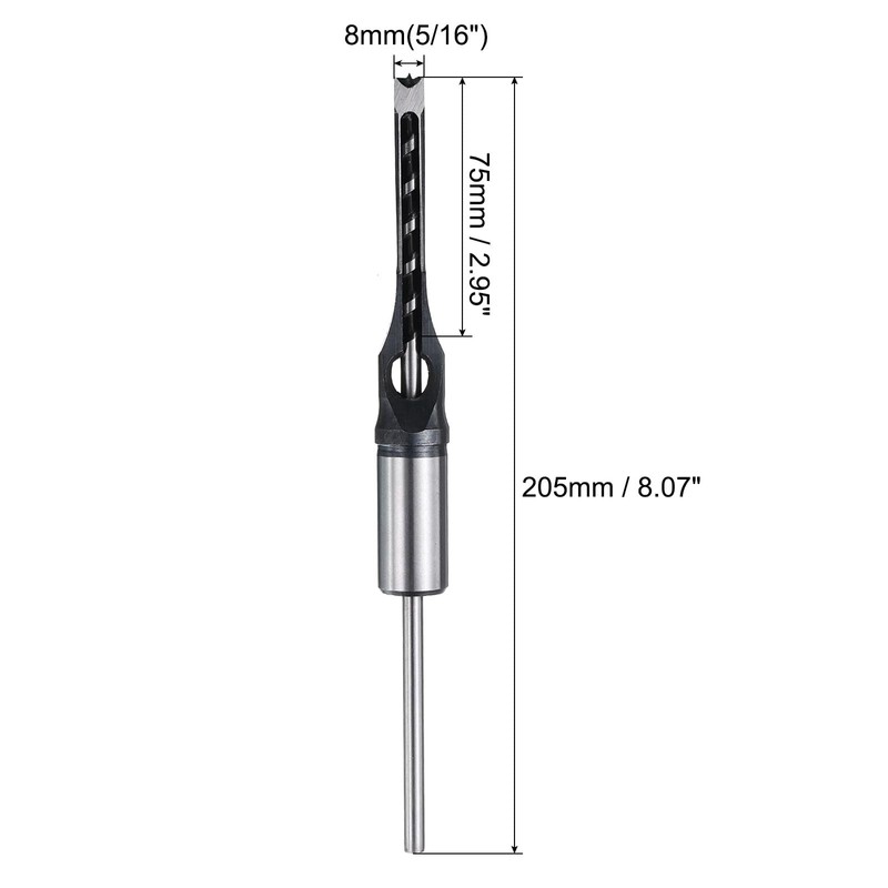sourcing map Square Hole Drill Bit 8mm(5/16") High Speed Steel