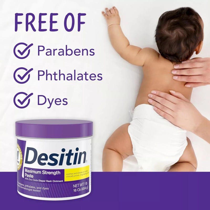 Desitin Maximum Strength Baby Diaper Rash Cream with 40% Zinc