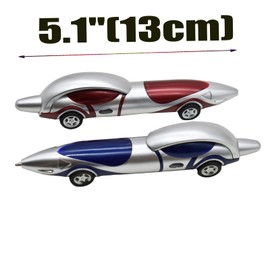 Lopenle 6Pcs Race Car Pens - Novelty Ballpoint Pens with Clip, 6 Assorted Colors (Blue Ink), Creative Car Shape Pens for Office, Party Favors, Gift Idea