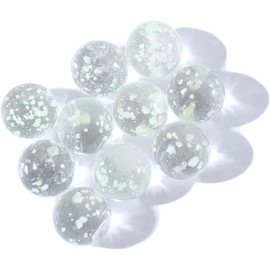 10Pcs Glass Marbles Glow in The Dark Multi-Color Luminous Marbles Marble Games and DIY Home Decoration Marble Runs Learning and Education (0.47 inch) (Transparent)