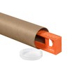 Aviditi Kraft Heavy Duty Mailing Tubes with Caps, 3" x