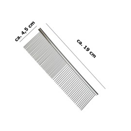 Scarlet Pet Fury Grooming Comb Stainless Steel 19 cm Long, Suitable for Tangles, Knots and Grooming, for Dogs and Cats (approx. 19 x 4.5 cm)