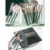 Makeup Brushes Premium Synthetic Foundation Powder Concealers Eye Shadows Green