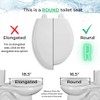 Centoco Black Round Toilet Seat, Residential, Top Mount Plastic Hinge,