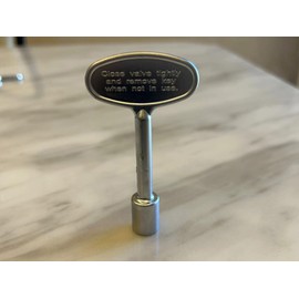 NIOIPXA Universal Gas Valve Key,for 1/4" and 5/16" Turn Ball Valve,Gas Fire Pits and Fireplaces,3-Inch, 2 PCS (3 INCH,Silver)