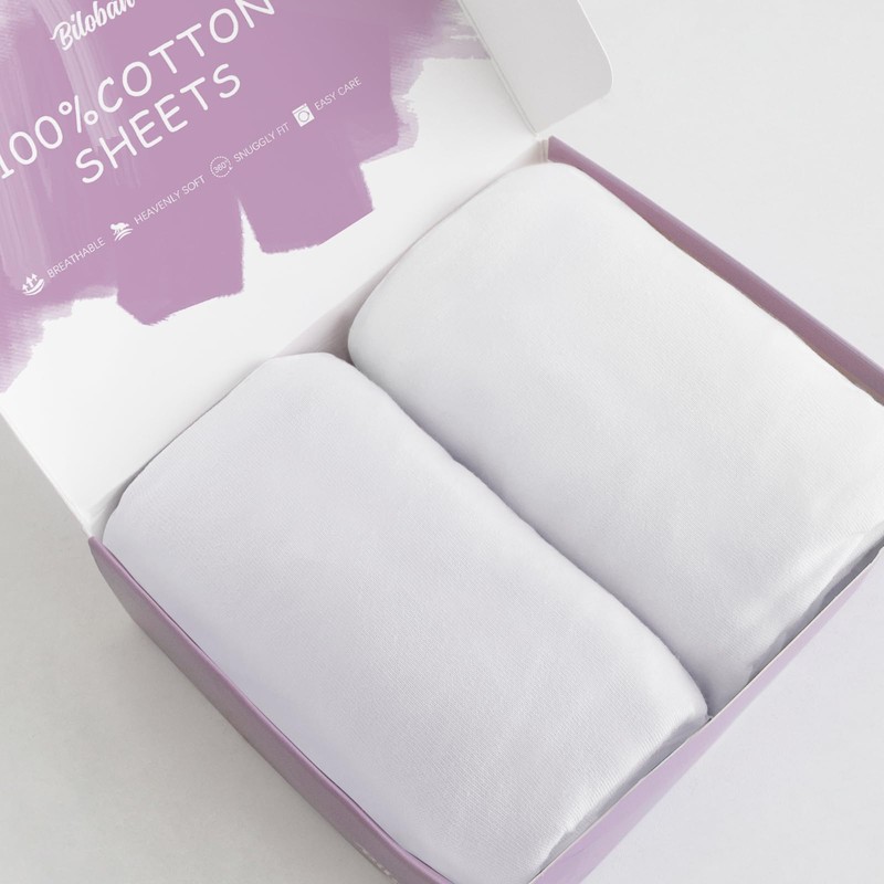 Biloban Bassinet Fitted Sheets Fit for Most Bedside Sleeper Bassinet,
