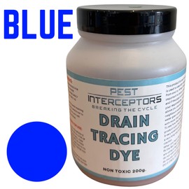 Pest Interceptors Drain Tracing Dye - Blue 200g E132 Indigo Carmine