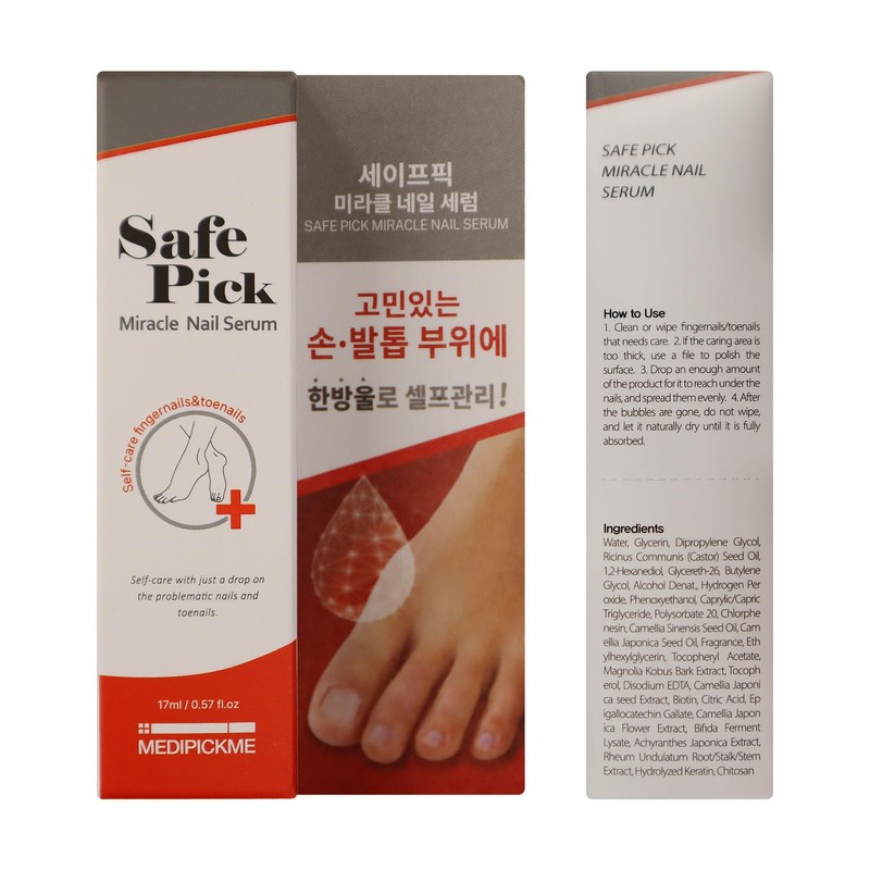 MEDIPICKME Safepick Intensive Nail Strengthener Serum for Weak, Thin &