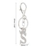 [PATIKIL] Initial Letter Key Chain Letter S Crown Desert Charm