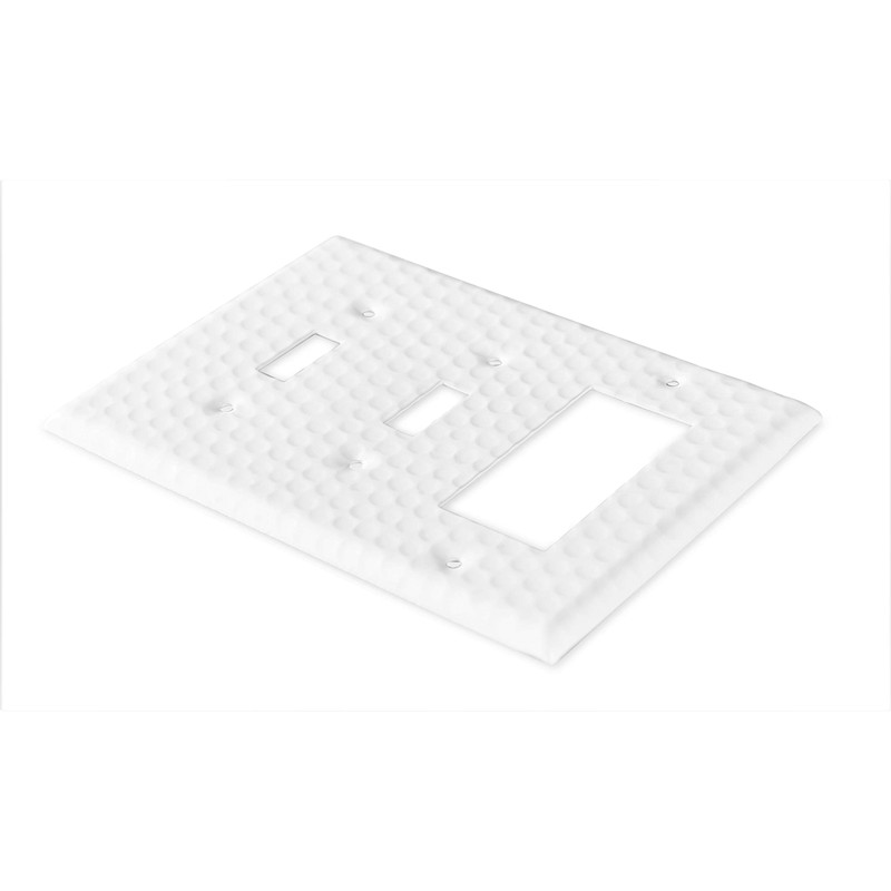 Monarch Abode 19012 Combo Switch Plate, 3-Gang, Classic White