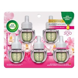 Air Wick Repuestos Para Aromatizante De Ambiente Continuo, Aroma Magnolia & Cherry Blossom, 5 Piezas de 20 ml c/u