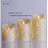 DANIP White LED flameless Candle with Embedded Star Light String,