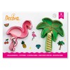 Decora 0255071 Plastic Flamingo and Palm Tree Cutters 2-Piece 10/9.5