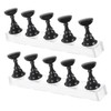 SAFIGLE 2Sets Nail Art Practice Rack with Acrylic Base Comfortable