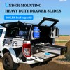 VAGUDE Undermount Heavy Duty Drawer Slides Bottom Mounted Full Extension
