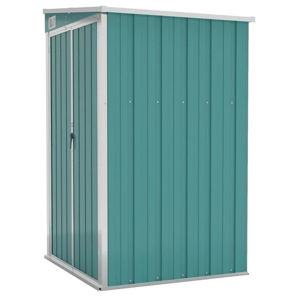 vidaXL Green Wall-Mounted Garden Shed | Galvanized Steel and Metal
