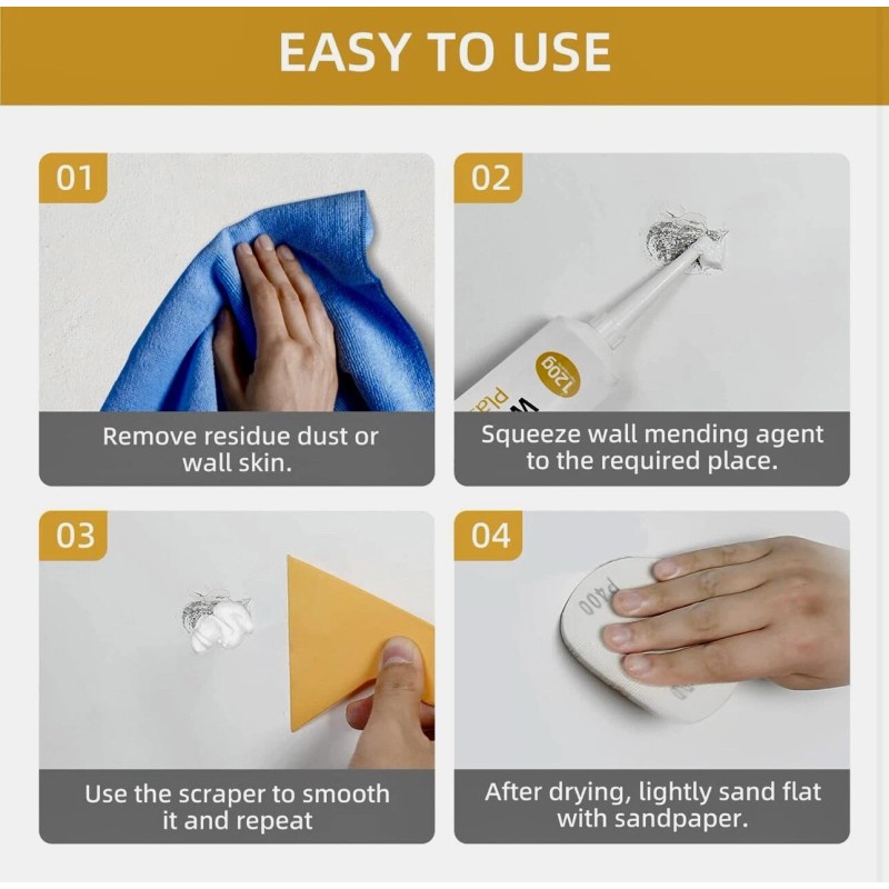 aididan Drywall Repair Kit Hole Repair Patch Kit Wall Spackle