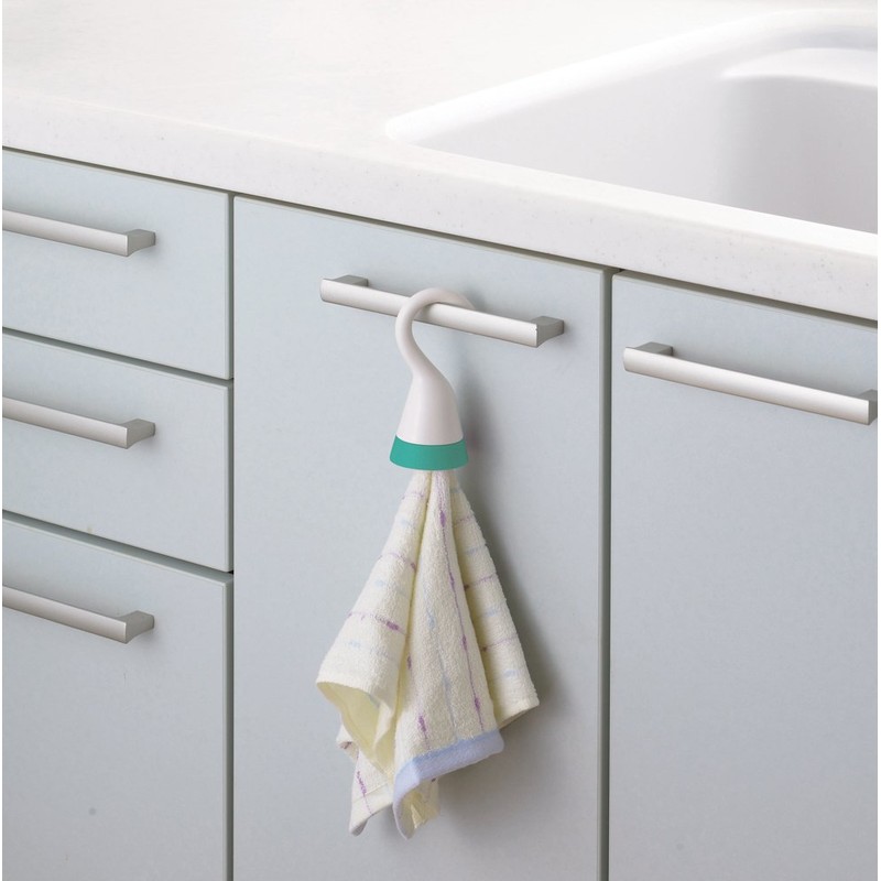 Pearl Metal Anywhere Towel Hook, Emerald Green, HB-507