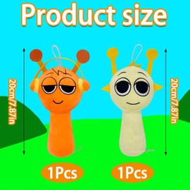 2 Pcs Sprunki Plushies, Soft Stuffed Animal Pillow Doll, Sprunki Figures, Sprunky Plushies, Christmas Birthday Valentine's Day Gifts for Kids and Collectors (Yellow and Orange)