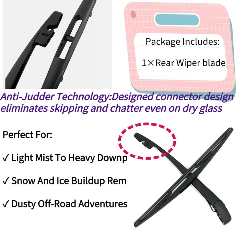 Rear Wiper Blade for Toyota Corolla Hatchback 2019-2025 2024 2023