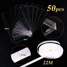 Pack of 50 Tree of Life Pendants with 50 White Organza Bags and 50 Plastic Bags Pendant Decoration for Wedding Birthday Communion Confirmation Christening Party Favours etc.