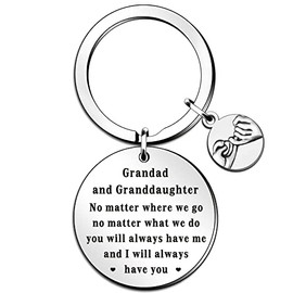 QMVMV Grandad Gifts Grandad Keyring from Grandaddaughter Gifts from Grandad Christmas Birthday Thanksgiving Father's Day Gifts