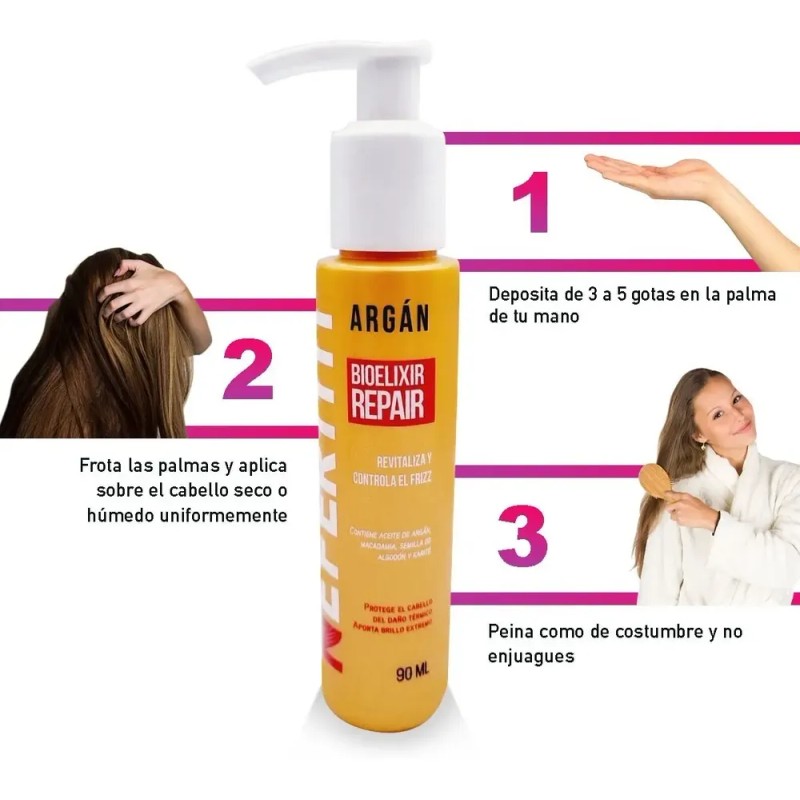 Tratamiento Cabello Dañado Bioelixir Argan Protector D Calor