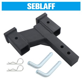 SEBLAFF Trailer Dual Hitch Extender Replacement for 2 Inch Receiver with 2Inch 6Inch Rise or Drop 2 Inch Solid Shank 10000lbs Capacity
