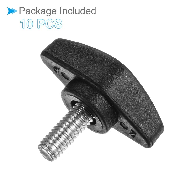 CoCud Tee Wing Knobs Thumb Screw, M6 x 14mm Male