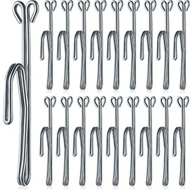 Slip on Drapery Hooks Metal Curtain Hooks Slip on Drapery Hook Pins for Window Curtain, Door Curtain and Shower Curtain (50)