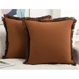 NUYECY Set of 2 Boho Throw Pillow Covers 26x66,Beige Yellow Neutral Couch Pillow Case with Tassel Fringe Decorative，Modern Accent Farmhouse Cushion Covers for Sofa Couch Bed Living Room