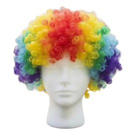 Peluca Afro De Colores China Payaso Fiesta Payasito
