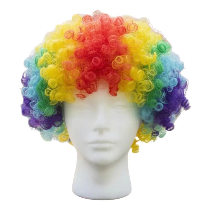 Peluca Afro De Colores China Payaso Fiesta Payasito