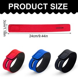 SUJEBKC Pack of 6 fishing rod bands, fishing tackle, elastic fishing rod, tie, 3 colours, fishing rod rubber band