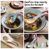 Counius Pack of 6 Soup Spoons, Ceramic Chinese Soup Spoons,
