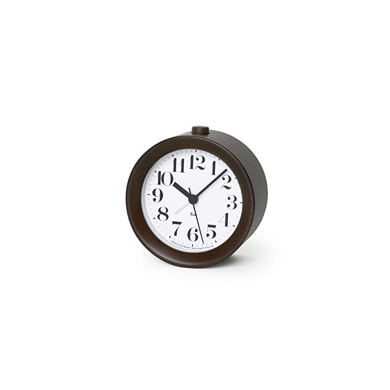 Remnos Alarm Clock RIKI ALARM CLOCK Brown WR09-15 BW Lemnos