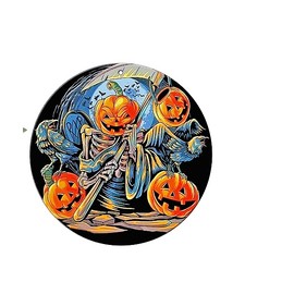 Fashion Jewelry GRIM REAPER DEATH PUMPKIN SKULL Pendant On 20"  925 Sterling Silver Necklace