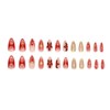 24Pcs Fall Press on Nails Short Almond Fake Nails with