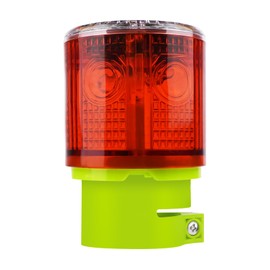 Aolyty Solar Strobe Warning Light 360 Degree Super Bright Waterproof IP54 for Construction Traffic Dock Marine Light Control Flashing (Red)