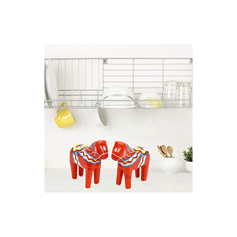 ScandinavianGiftOutlet - Salt and Pepper Shakers - 3.25" Ceramic Dala