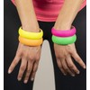 4 Pack 1980s Style Costume Bracelets Soft Bangles (Style 1,