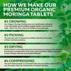 Organic Moringa Tablets with Pure Organic Moringa Powder, Easier to