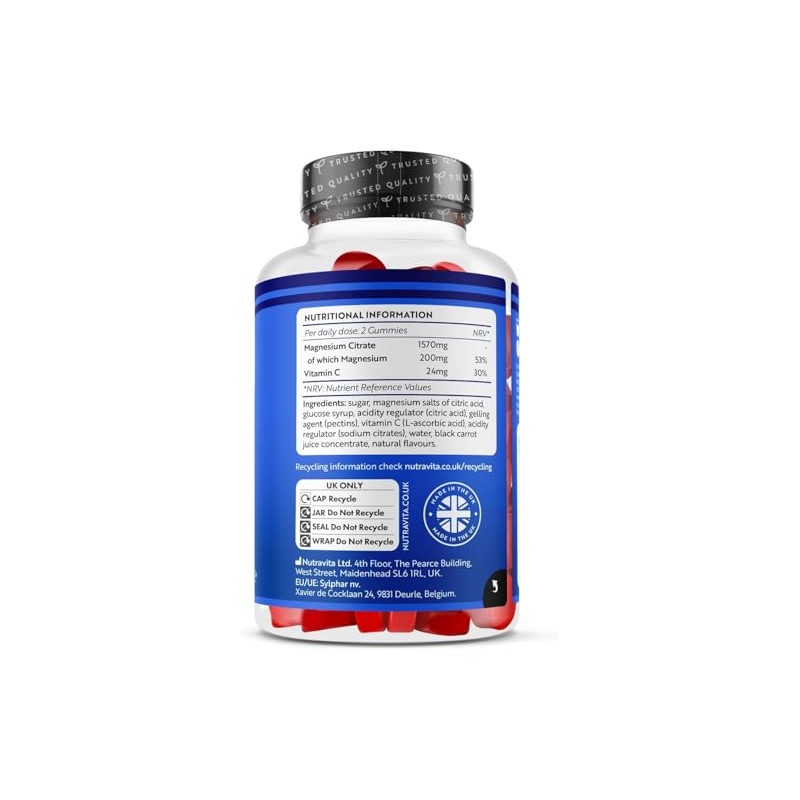 Magnesium & Vitamin C Gummy Bears for Adults - High